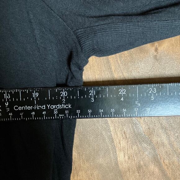 Express Womens Sweater Black Shawl Cardigan Open Front Long Sleeve Modal Large - Picture 8 of 12